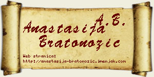 Anastasija Bratonožić vizit kartica